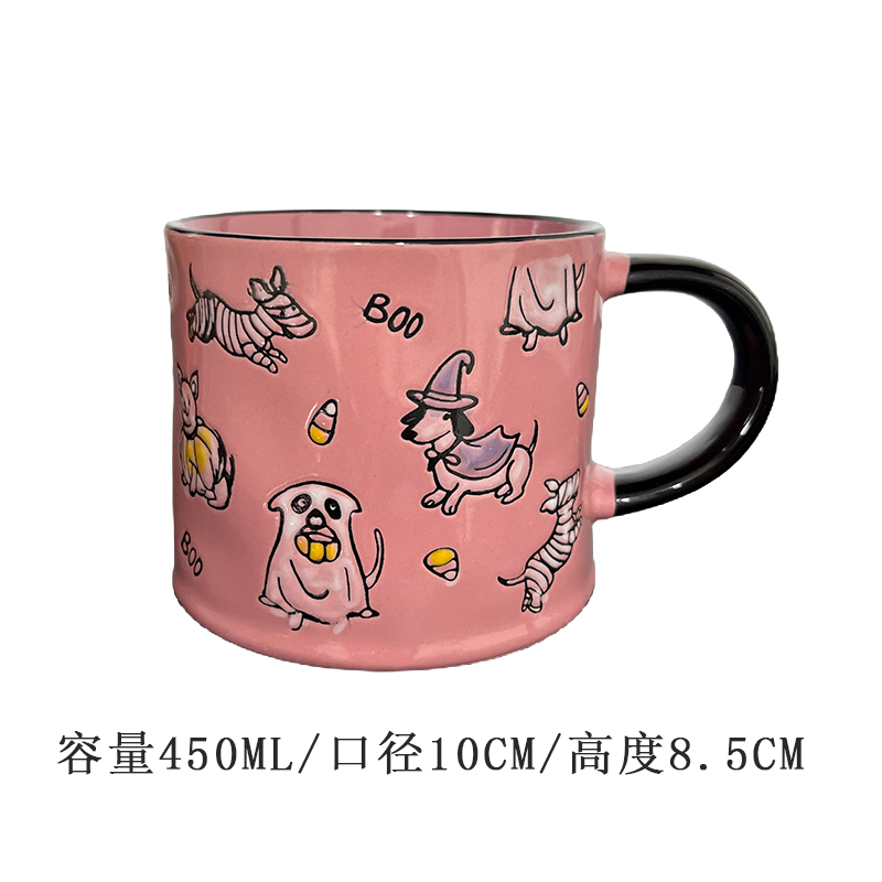 Cerámica bajo vidriado pintado a mano linda taza de gato taza de agua taza de desayuno taza de avena pareja micro pomelo