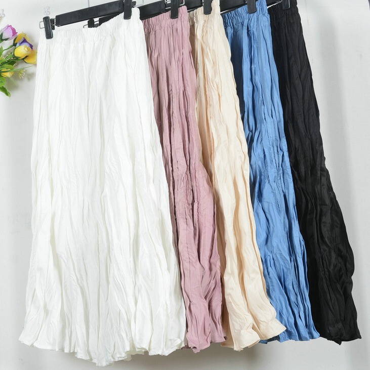 Twisted Pleated Skirt Women's Autumn Wear 2024 New Korean Style Mid-Length Elegant Slim Fairy Skirt 8862