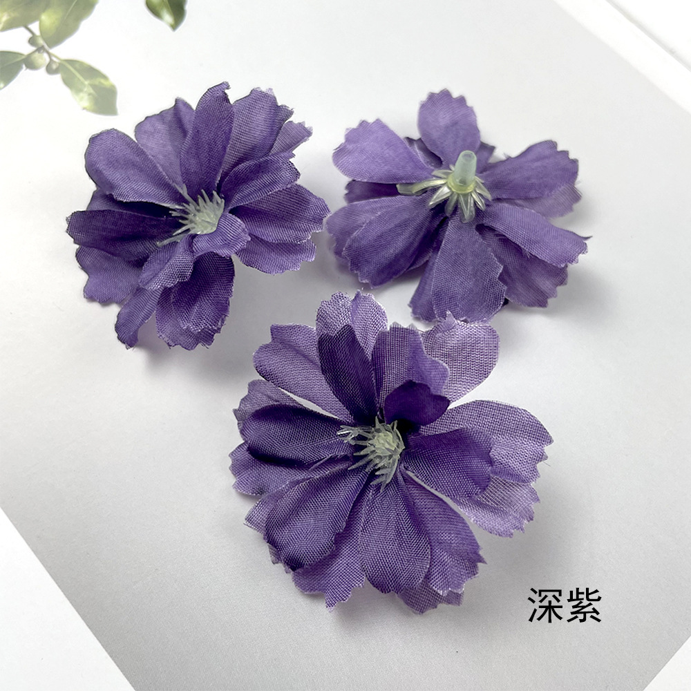 Simulación pequeña margarita flor di flor de ciruela falsa flor hecha a mano tocado accesorios de material de vestido paquete de paraguas decoración pequeña