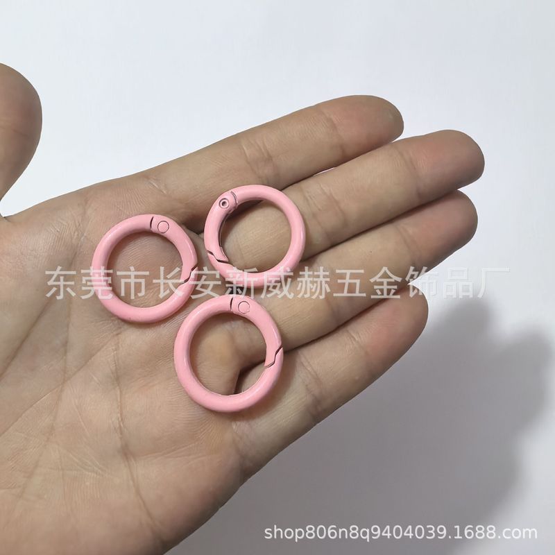 現物焼付塗装亜鉛合金スプリングリングバッグ小円掛け掛けアクセサリー部品開口スプリングバックルカラースプリングリング|undefined
