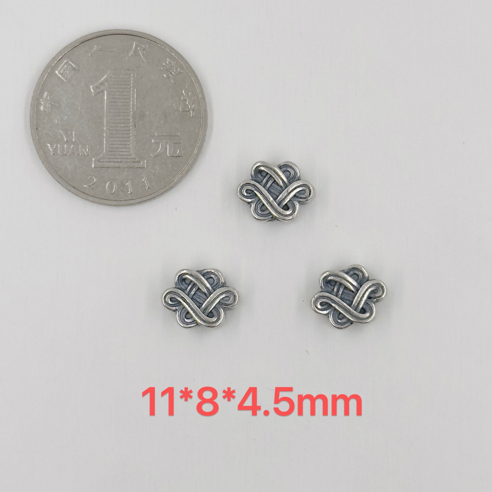 384-417 Shanxi vintage old silver spacer beads DIY accessories 9997 silver bracelet jewelry accessories