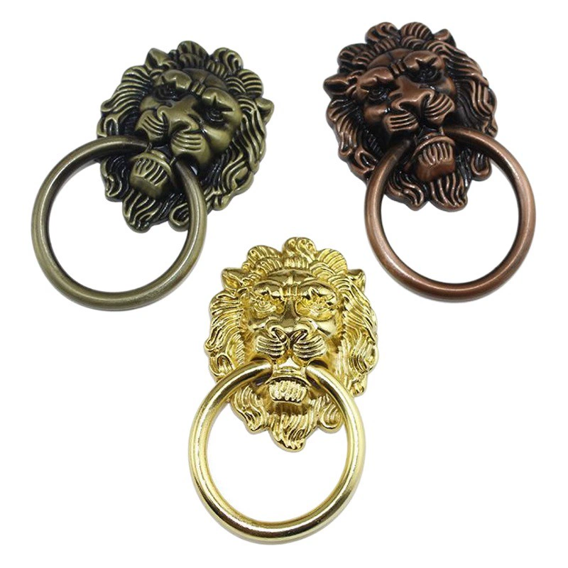 Европейский сплав одно отверстие голова льва ручка ящик антикварный шкаф дверная ручка шкаф домашнее украшение винтажная ручка