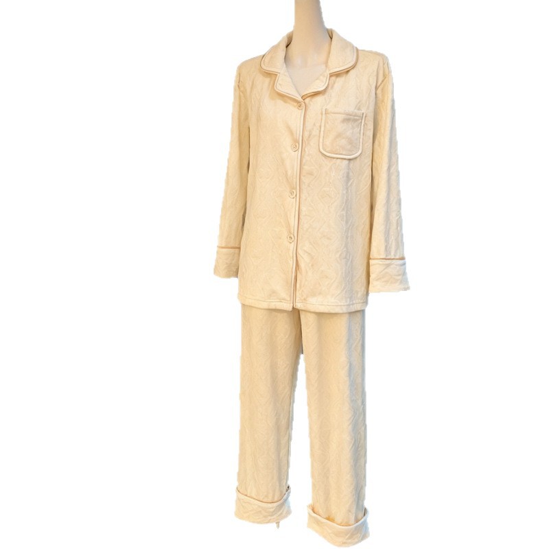 Conjunto de Pijamas Térmicos Pareja de Terciopelo de Isla, Térmico y Abrigado, para Casa y Exterior