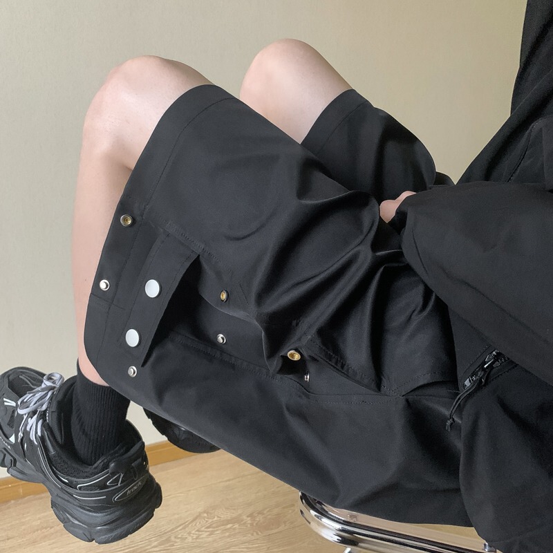 American-Style Work Shorts for Men, Summer High-Street Fashion Brand, Buttoned Casual Mid-Length Pants, Loose-Fitting Sports Youth Pants, Trendy American-Style Work Shorts for Men, Summer High-Street Fashion Brand, Buttoned Casual Mid-Length Pants, Loose-Fitting Sports Youth Pants, Trendy