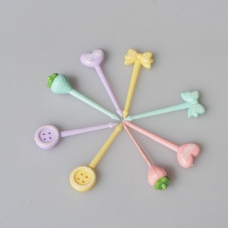 Uso doméstico Cartoon Tenedores para fruta para niños Creativo Animales para niños Set de palillos de plástico para fruta Palillos para fiambrera