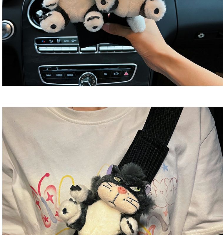 Lucifer Seat Belt Shoulder Patch Cute Girl Car Decoration Anti-Neck Protective Cover Car Decoration Mai Door Small Doll