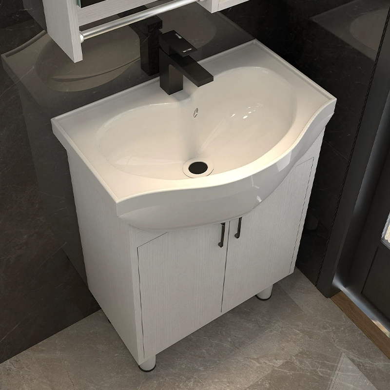 Керамический шкаф для ванной комнаты, напольная раковина для ванной комнаты, встроенная раковина для небольшой квартиры W6, комбинированный шкаф для раковины с большим животом