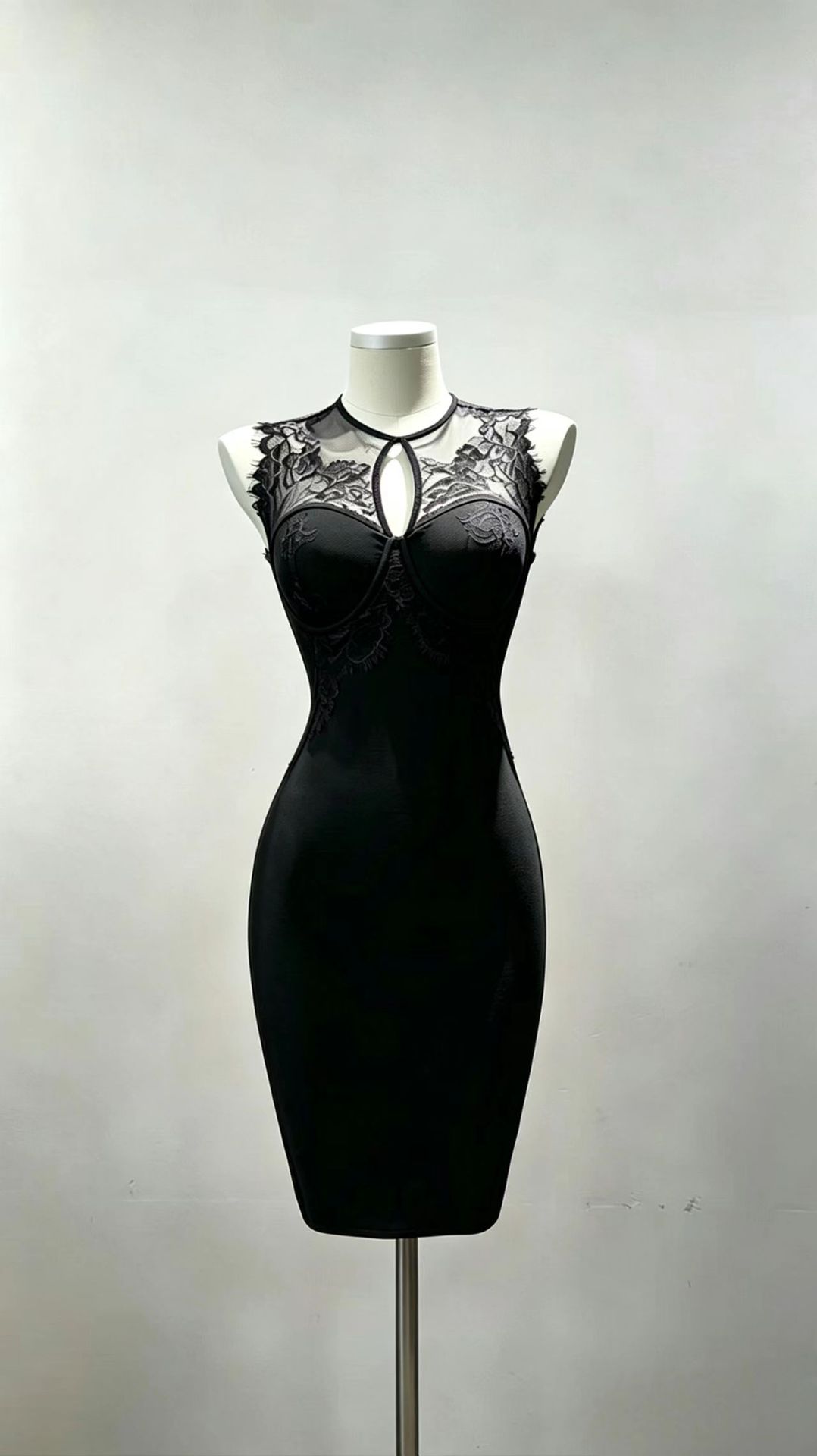 Платье-бандаж High End короткое, цвет шампань, XS