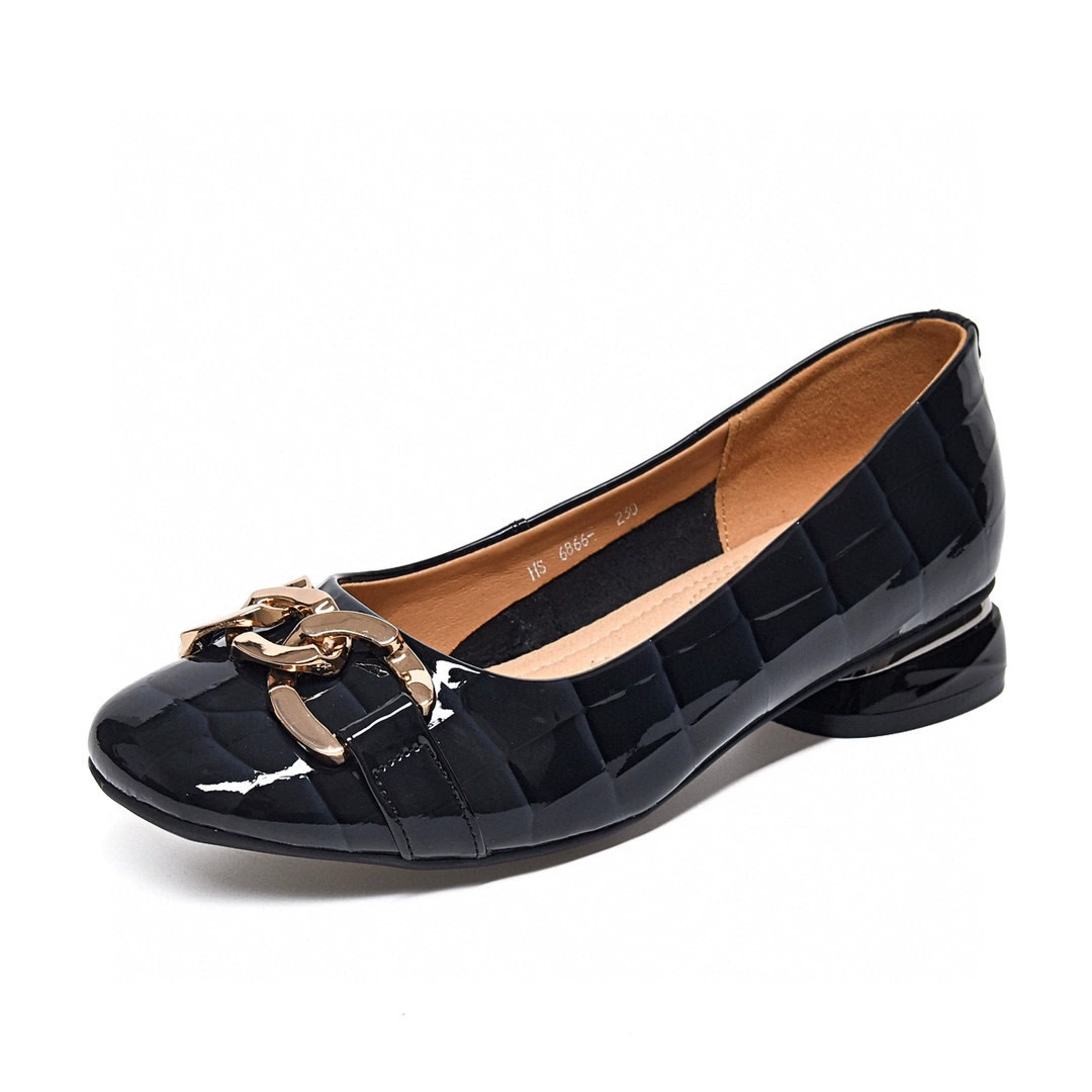 Metal comfortable loafers, shoes, 2023, Korean style