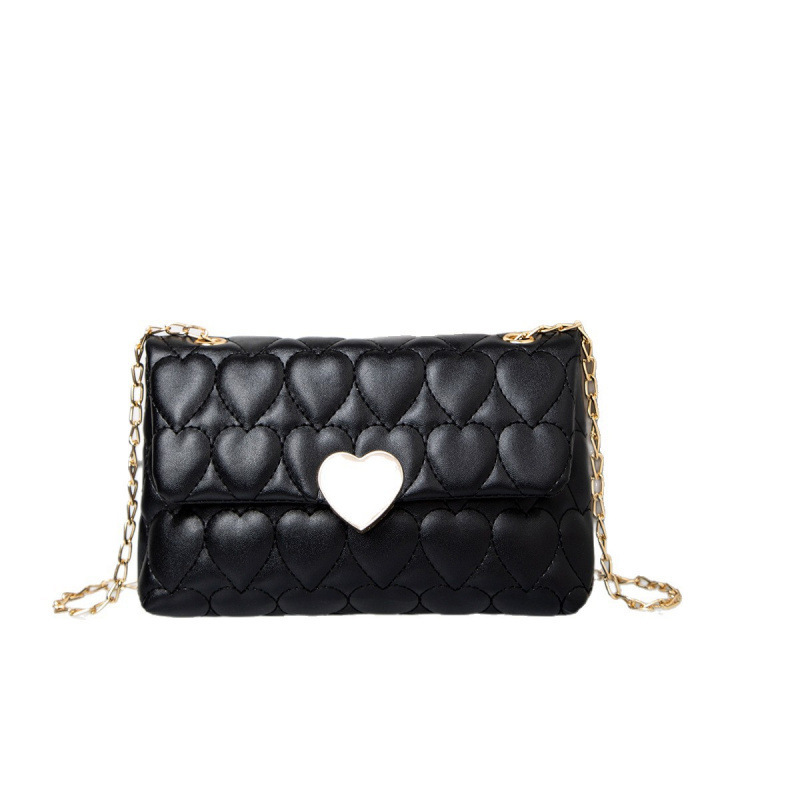Bolsa de hombro de cerradura de corazón de melocotón comercio exterior al por mayor 2025 primavera y verano nuevo bolso multifuncional de mujer, bolso de mujer interior