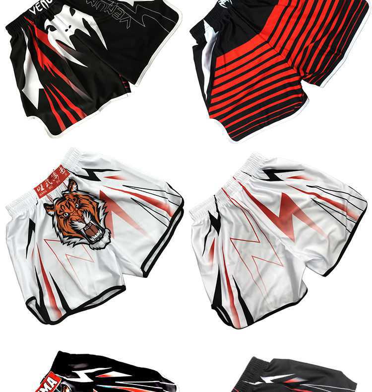 Muay Thai shorts men's boxing loose combat martial arts running sports fitness training fight MMA fight pants 18