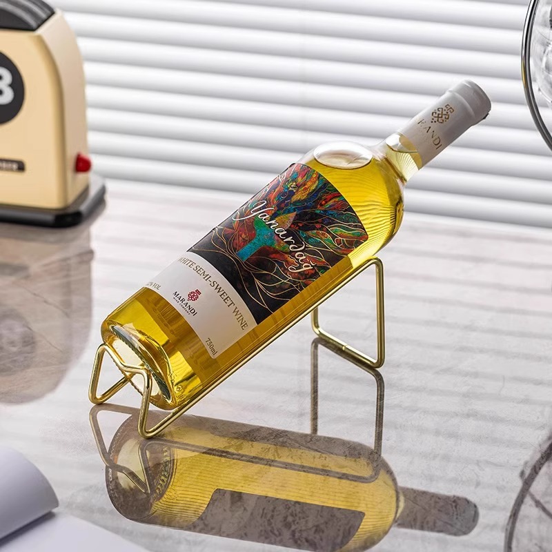 2024 New Style Red Wine Rack Home Light Luxury Ornaments Oblique Wine Cabinet Table Table Entrance Display Rack Wine Bottle Storage Rack