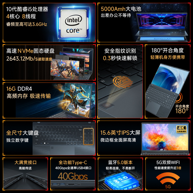 13.5 Pulgada 2K Core i7 computadora portátil juegos de oficina delgada de negocios juegos portátiles de oficina al por mayor