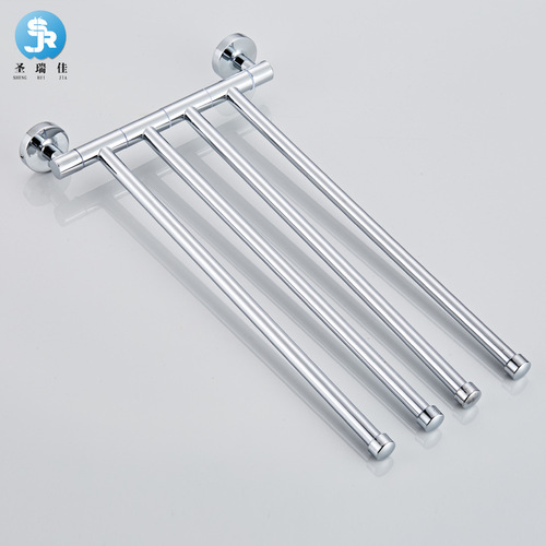 Wholesale bathroom hardware stainless steel towel rack factory direct sales rotating movable towel bar bath towel rack bathroom pendant