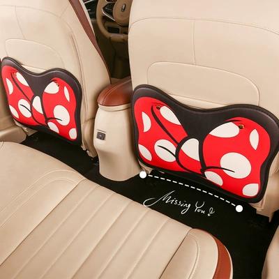 Polka Dot Anti-Kick Pad Chair Back Hanging Short Chair Back Anti-Kick Pad Car Seat Chair Back Anti-Fouling Pad Bow Type