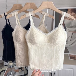 2513 Advanced Style Lace Back Sling Women's Chest Pad Outer Wearing One-piece Back Sling Vest Women's Inner Chest Pad