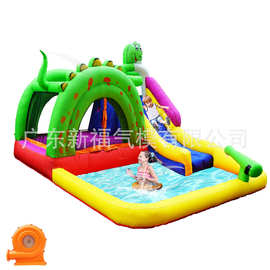 充气式小型儿童城堡 滑梯水池蹦床组合 家庭欢乐弹跳城堡跳床