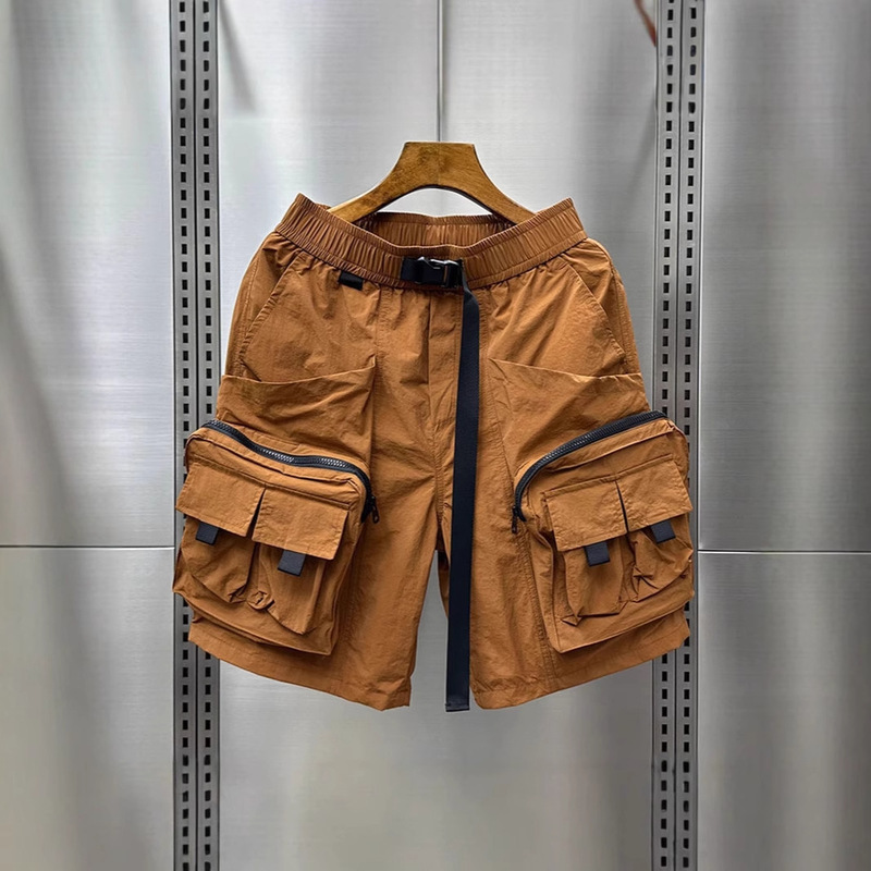 Summer Multi-Pocket Cargo Shorts for Men and Women, Trendy Outdoor Functional Knee-Length Shorts, Quick-Dry, Straight-Leg, Slimming, Versatile, Loose Fit