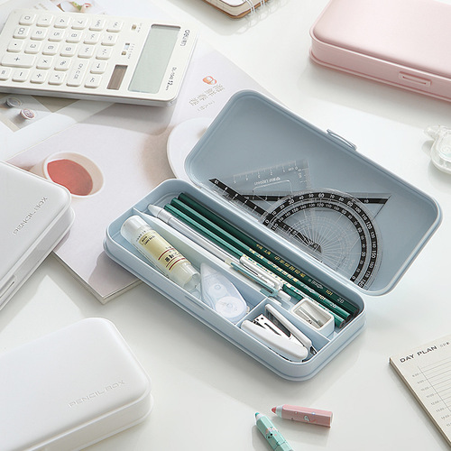 Simple stationery box portable pencil box diy stationery box primary and secondary school students stationery storage bag pencil box