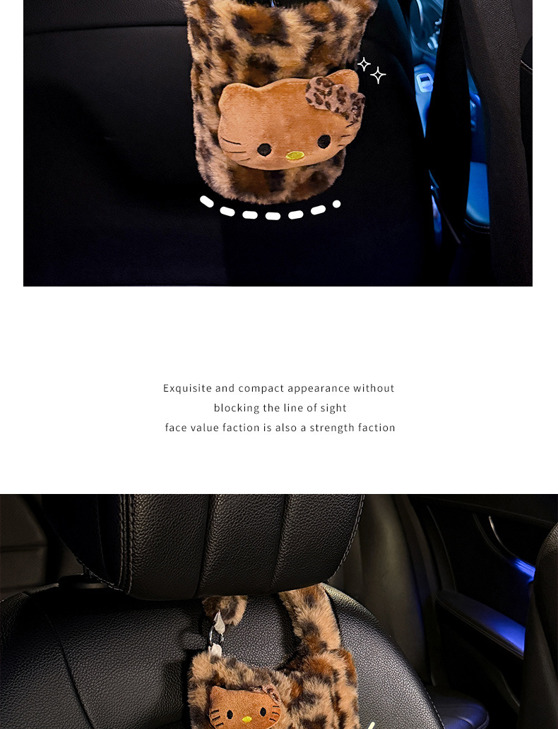Car Tissue Box, Rear Seat Car Tissue Holder, Creative and Cute, Beautiful Tissue Hanging Bag for Girls, In-Car Napkin Box