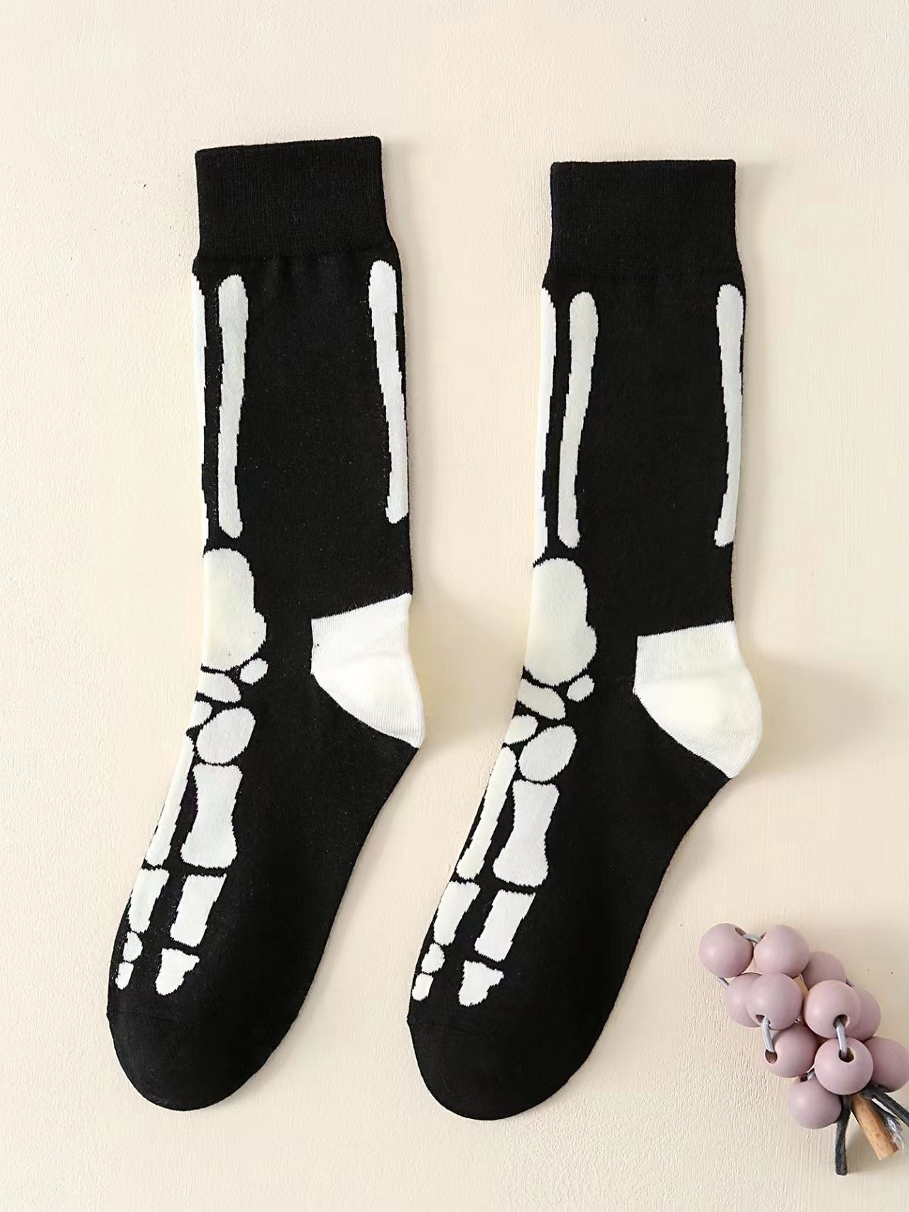 Calcetines de Navidad divertidos Santa Claus personalidad alta-top calcetines de los hombres de moda calcetines de Halloween