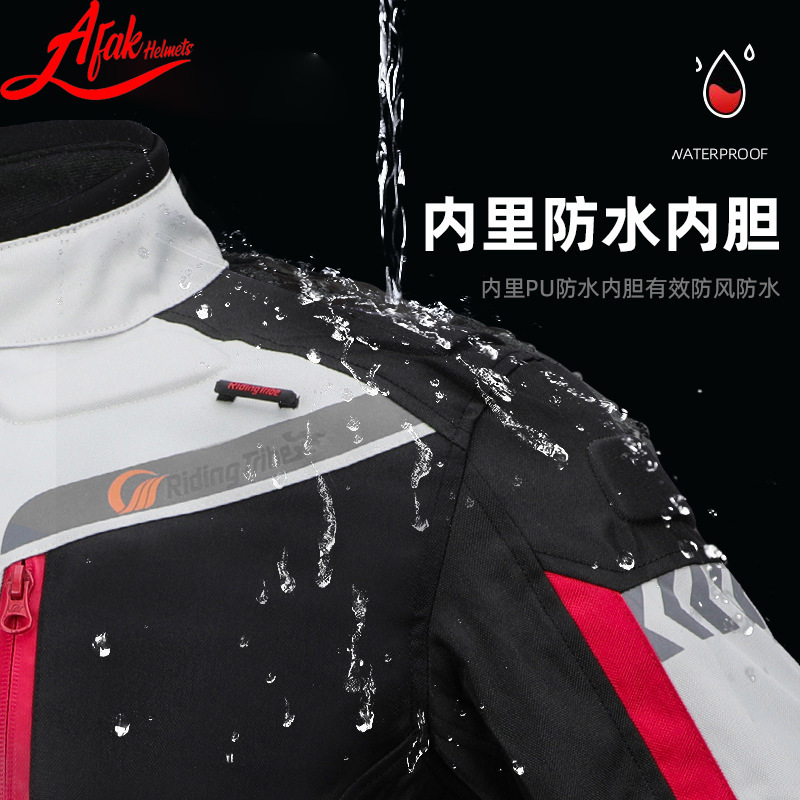 AFAK verano motocicleta ciclismo ropa reflectante transpirable de moda los hombres de malla de la motocicleta ropa impermeable