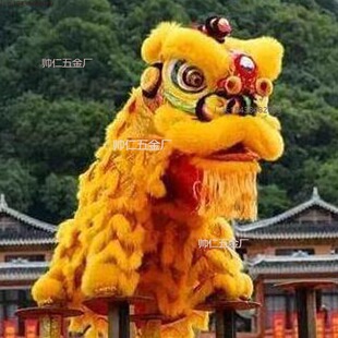 舞狮服全套服装游神舞龙舞狮南狮醒狮头成人全套双人国标狮子潮汕-阿里巴巴