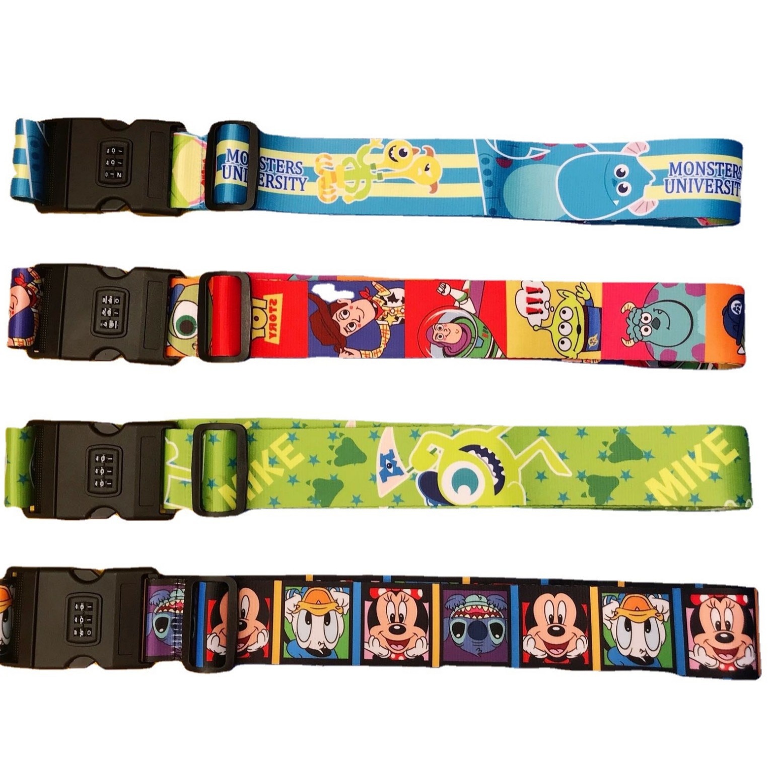 Dibujos animados de dibujos animados trolley cinta vinculante equipaje de viaje envío refuerzo contraseña bloqueo cinturón de embalaje