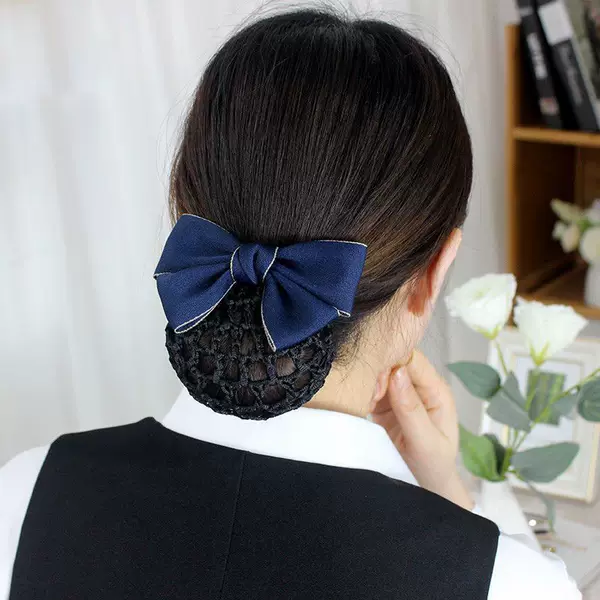 Head Flower Professional Work Nurse Flight Attendant Bank Hair Net Korean Hair Adult Elegant Work Hair Net Bag for Women
