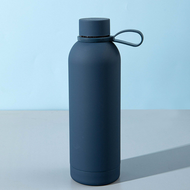 Transfronterizo 304 botella de acero inoxidable taza de vacío de goma pintada con mano portátil al aire libre hervidor de agua deportiva