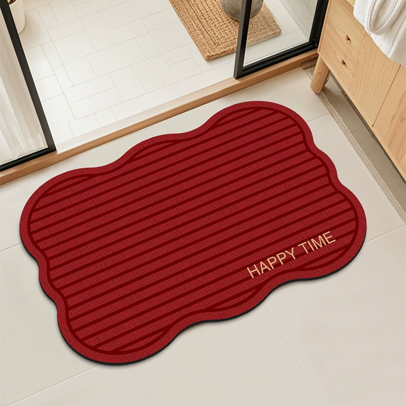 Визуальный эффект, имитация 3D полосатого коврика, простой стиль, впитывающий коврик для ванной комнаты, туалета, двери, коврик для входной двери
