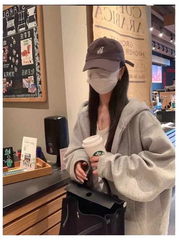 山东即墨卫衣秋装女款2025新款初秋穿搭运动套装连帽开衫显瘦外套|undefined