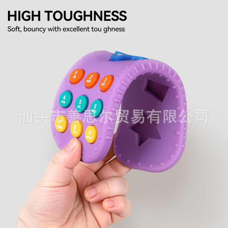 Control remoto transfronterizo de simulación de bebés de silicona de grado alimenticio para bebés resistentes a la comida mano palillos de dientes para calmar juguetes pegamento de mordida