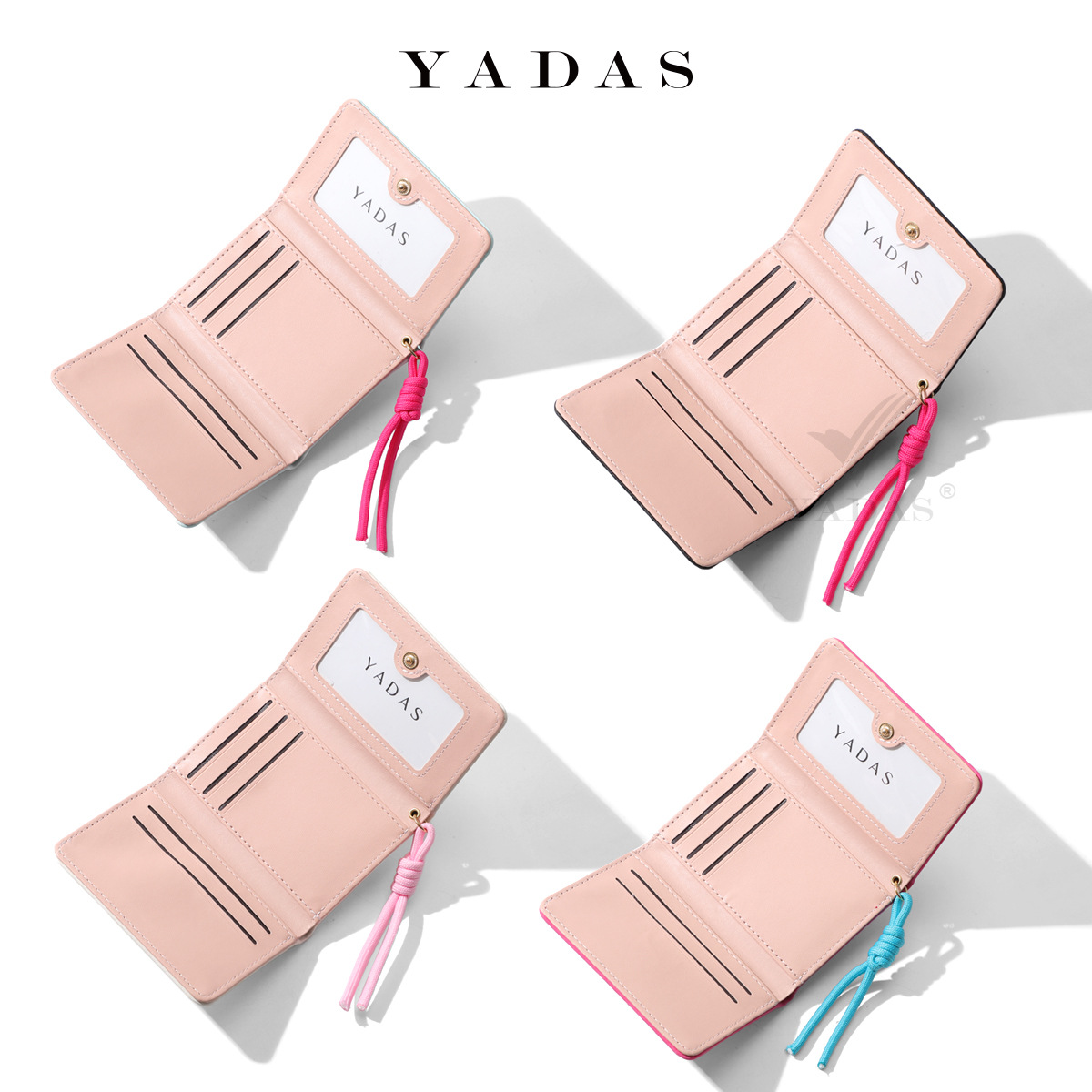 Cartera de cuerda ~ coreana INS amor caramelo billetera de mujer simple corta billetera de mujer al por mayor 30% descuento estudiantes