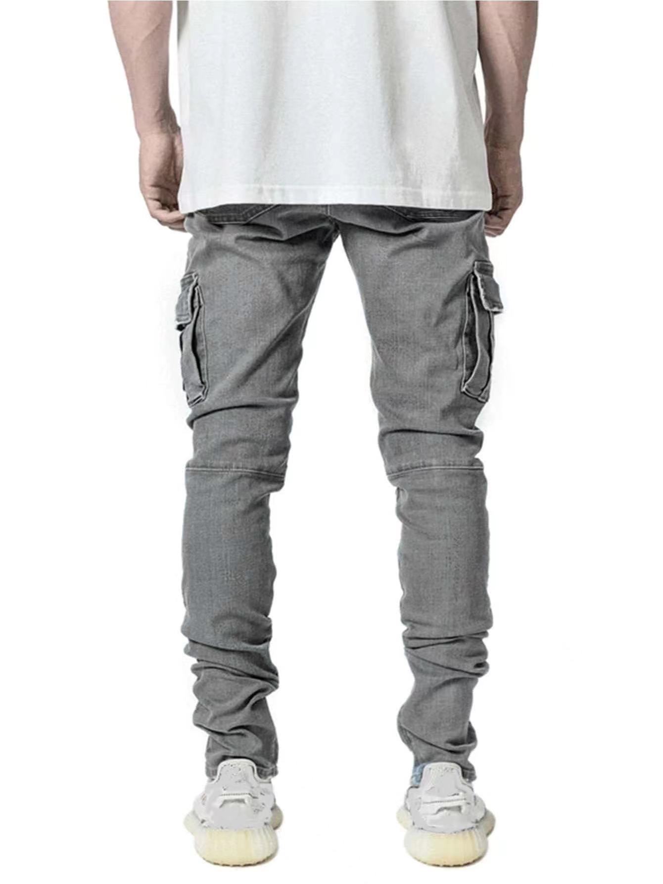 Neue europäische und amerikanische Cross-Border-Seitentaschen-Slim-Fit-Skinny-Jeans für Herren, einteilig, Dropshipping_voghion.com