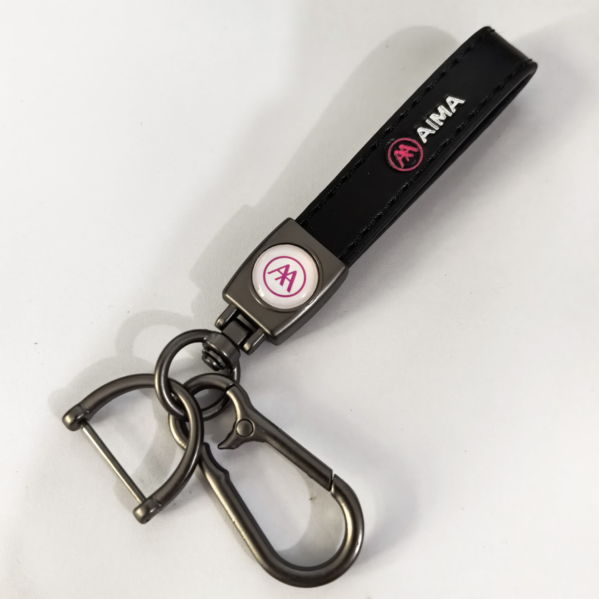 Keychain de piel de cordero transfronteriza logotipo de automóvil llavero de negocios hombre llavero colgante fábrica al por mayor