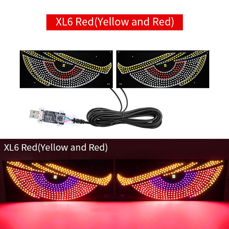 Luz decorativa LED de coche transfronterizo Luz de expresión del ojo del diablo Luz de expresión del coche Luz genial Luz LED de camión demoníaco