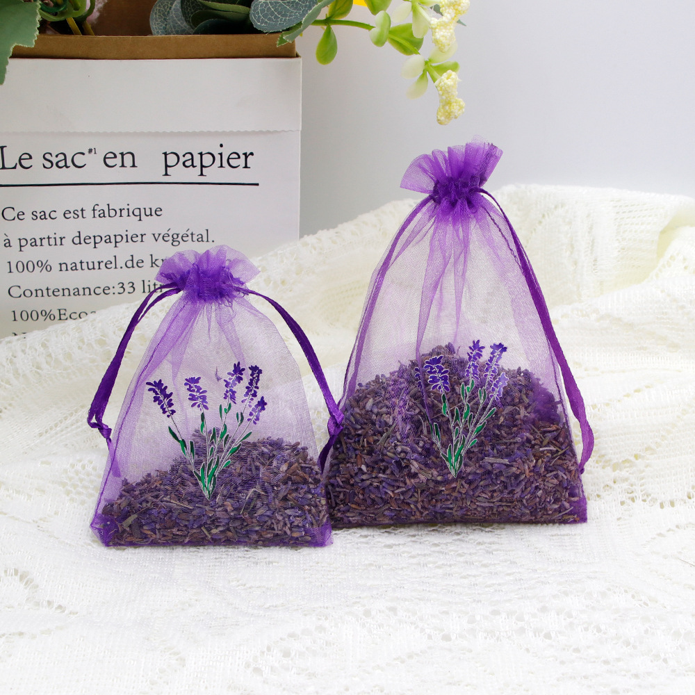 批发薰衣草包装袋深紫色纱袋除味透气香囊袋DIY香薰袋干花收纳袋