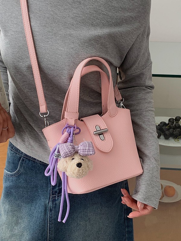 2026 nuevo estilo transfronterizo de alto valor exterior de moda de un solo hombro mochila de textura alta lichi patrón bolso de cubo de mano