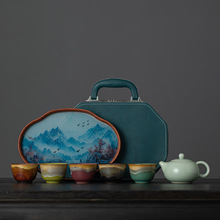 五大名窑茶杯茶壶套装中式高档陶瓷一壶五杯品茗杯茶盏茶具礼盒套