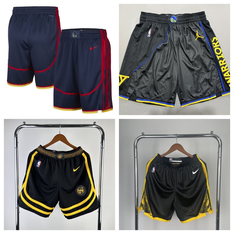 Warriors Men's Basketball Shorts No. 30 Curry 22 Wiggins Game Sports Summer Training Shorts