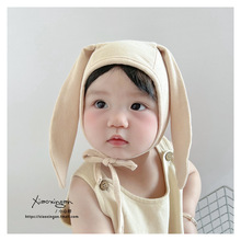 0-12个月婴儿帽子春秋薄款6新生儿宝宝初生秋冬胎帽护耳纯棉耳朵