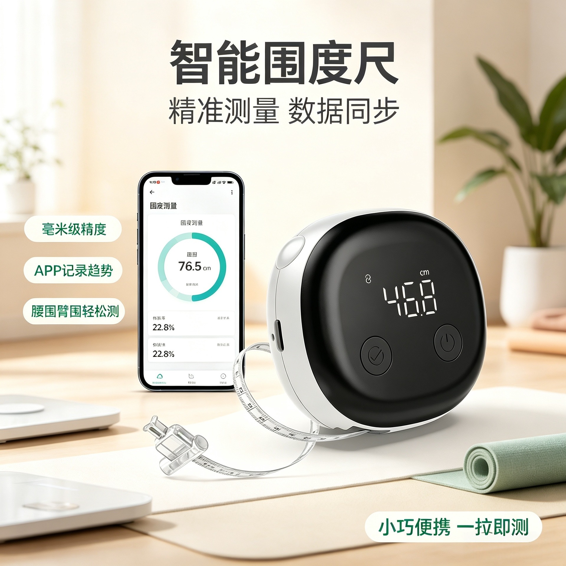 Smart Bluetooth Electronic Measuring Tape, Leg Circumference and Bust Measurement Tape, Cross-Border Electronic Measuring Tape, Electronic Body Measurement Tape