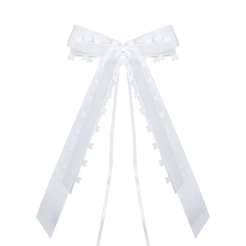 Día de San Valentín regalo amor cinta arco boda coche espejo retrovisor decoración en forma de corazón cinta arco