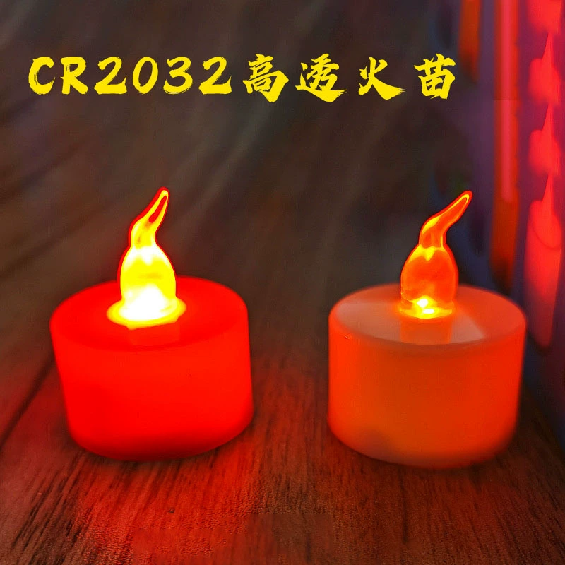 Трансграничные прямые поставки CR2032 электронный маленький чайный воск Рождественская светодиодная свеча анти-истинное пламя Электронная свеча свет высокой длины