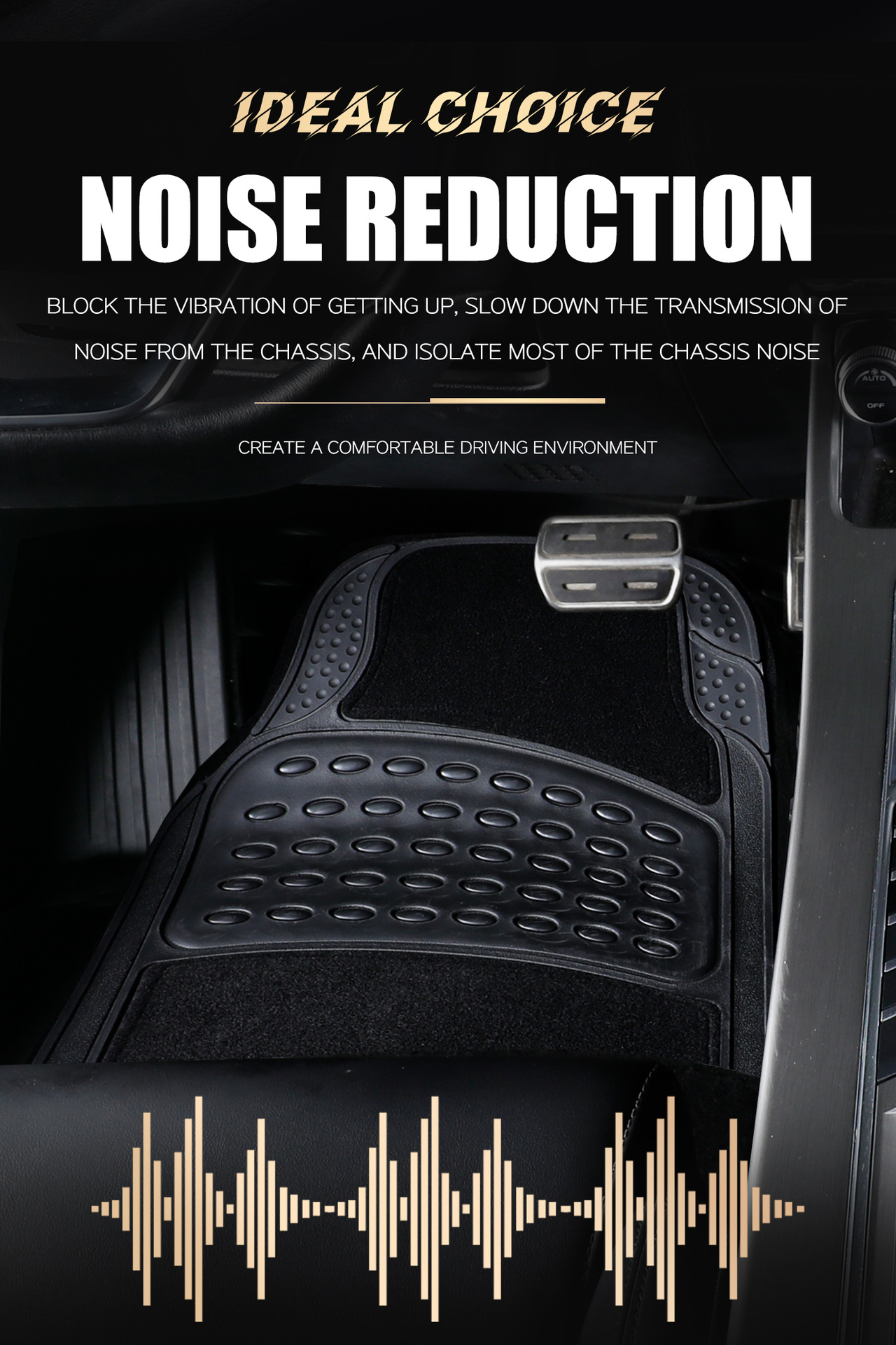 Car Floor Mats 4-Piece Set Pvc Waterproof Anti-Slip Universal Floor Mats Durable for All Seasons Export Wholesale Factory Direct Sales