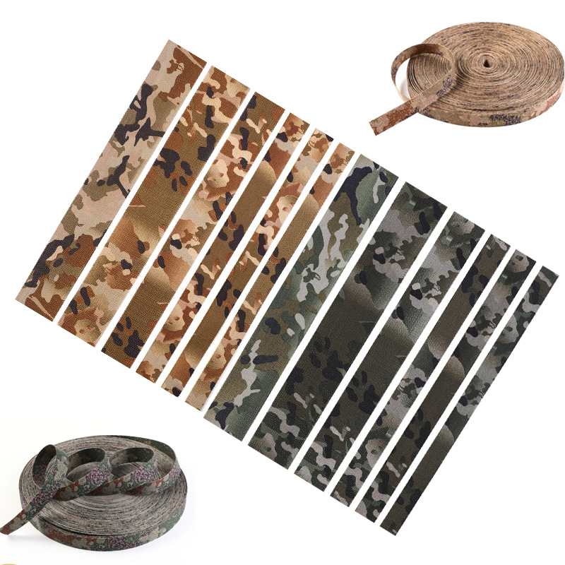 25*0.5mm Camouflage Nylon Webbing Military Training Uniform Belt Strap Nylon Belt Custom Made