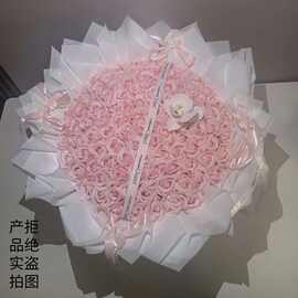 99朵粉玫瑰爱心永生花七夕情人节送女朋友闺蜜生日惊喜礼物