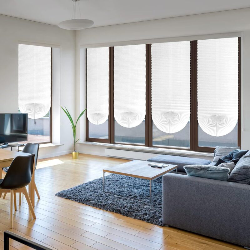 Veneer Curtain Non-woven Curtain Punch-free Paste Foldable pleated Blinds Semi-full Blackout Pleated Curtain