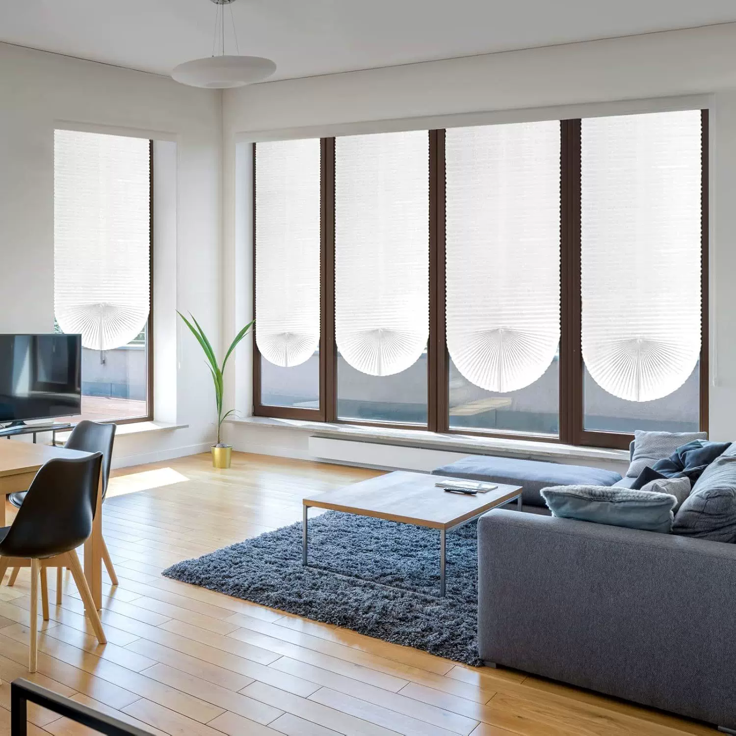 百叶窗帘无纺布帘免打孔粘贴可折叠pleated blinds半全遮光百褶帘